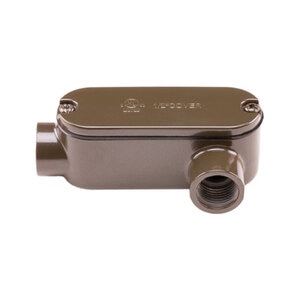 FX Tree Ring Junction Box LL-Style Conduit Body Bronze Metallic Finish