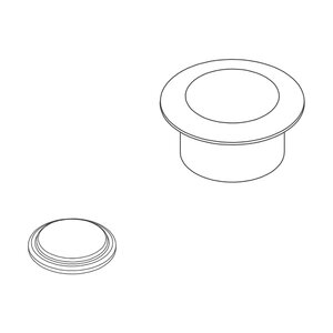 FX Luminaire Black Finish CN51 FACEPLATE, RING, BLCK FACEPLATE WITH LENS, BLACK