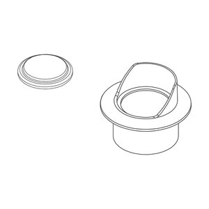 FX Luminaire Black Finish CN51 FACEPLATE, COWLING, BLCK FACEPLATE WITH LENS, BLACK