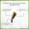 FX RS Up Light Aluminum Housing Bronze 5W 2700K 35 Degree LED