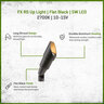 FX RS Up Light Aluminum Housing Flat Black 5W 2700K 35 Degree LED Long Shroud