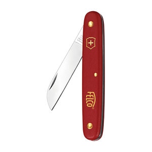 Felco Grafting & Pruning Knife with Stainless Steel Blade, 2-4/9 in. Length, Red Handle, 3-8/9 in. Overall Dimension, Handheld Tool for Gardeners