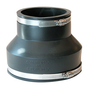 Fernco Coupling Rubber 6 in. x 4 in.