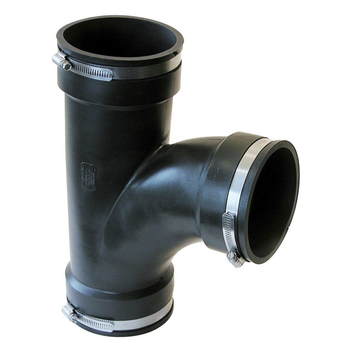 Fernco Quik Flexible Tee 4 in. Socket With Stainless Steel Clamp ...