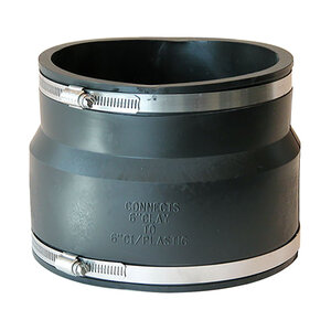 6 Flex Cplg Clay-Ci/Plastic Fernco