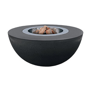 Firegear Surround Smokeless GFRC Round Fire Pit Bowl Raven 42 in. x 18 in. with Lid