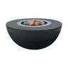 Firegear Surround Smokeless GFRC Round Fire Pit Bowl Raven 42 in. x 18 in. with Lid