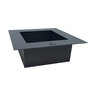 Firegear LUME Smokeless Firepit Insert Double Wall Square Black with Flat Lid Fits 27 in. - 33 in.
