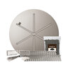 Firegear Stainless Steel SRW Kit (includes 39 in. Round Flat Pan, Flex Frame, Match Throw Ignition System, 4 in. Vents and Lava Rock) Natural Gas