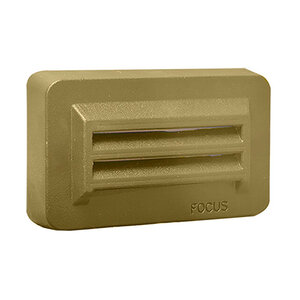 Focus Cast Brass 3 Louver Step Light 4W Led Panel