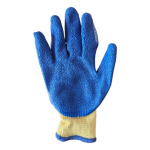 Latex White With Dipped Blue Gloves (12/pk)