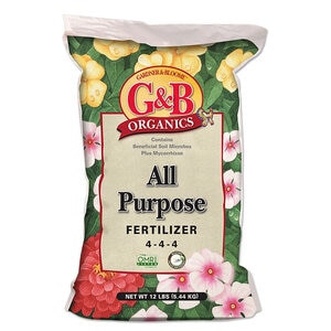 G&B Organics All Purpose Fertilizer 4-4-4 4 lb. Bag