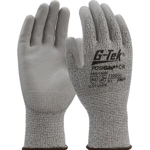 PosiGrip Seamless Knitt HPPE Blended Gloves w/ Poly Coated Flat Grip On Palm & Fingers XX-Large