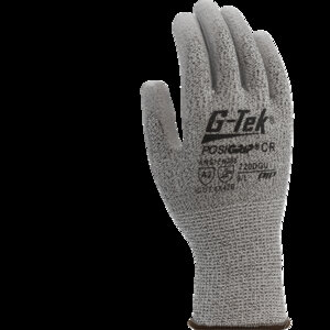 PosiGrip Seamless Knitt HPPE Blended Gloves w/ Poly Coated Flat Grip On Palm & Fingers Large