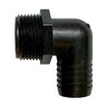1 MPT X 1 Hose Barb 90 Degree Poly Elbow Fitting