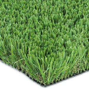 PST Synthetic Turf Saratoga Elite 90 oz. Face Weight 1-3/4 in. Emerald Green/Olive Green Blades Brown/Green Thatching