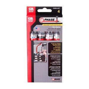 Gardner Bender U-Phase Wire Markers Assorted Colors, 4/pkg