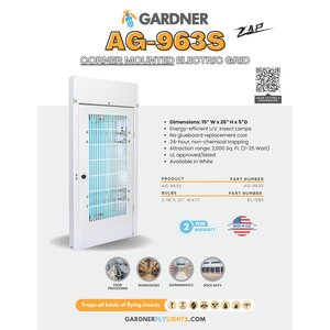 Gardner Corner Mounted Fly Light w/Electric Grid