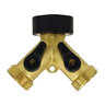 Gilmour Y Joint Brass Threaded w/Shut-Off Swivel