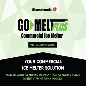 Tillson GoMelt + Calcium Chloride Granular Ice Melt 50 lb. Bag