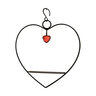 Bird Swing Tweet Heart Birdie Black 9-1/2 in. x 9-1/2 in.