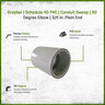 Sch 40 PVC Conduit Sweep 90 Degree Elbow 3/4 in.