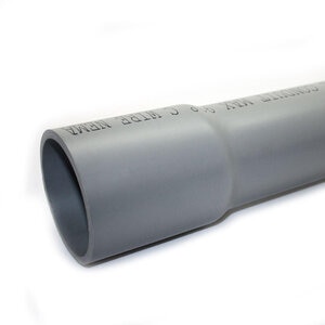 Conduit Sch-40 PVC 2 in. Bell End Connection Pipe