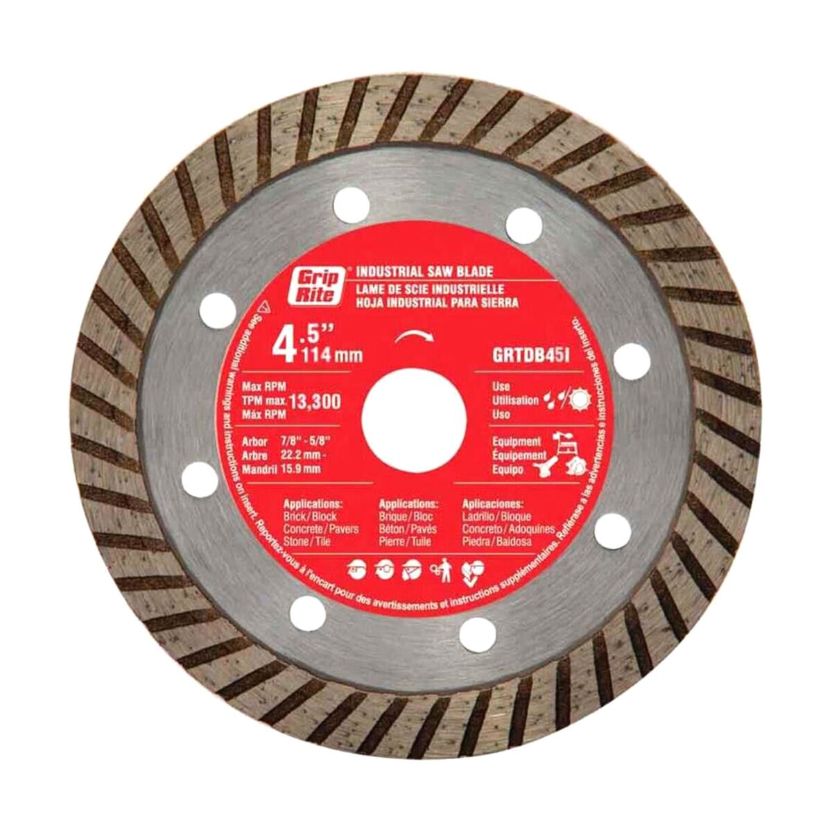 Grip Rite Industrial Turbo Segmented Blade 4-1/2 in | SiteOne US