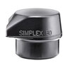 Simplex Replacement 60 Composite Rubber Mallet Face Insert Black