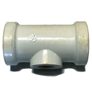 Harco SDR-21 PVC Service Tee 4 in. x 2 in. Gasket x FIPT