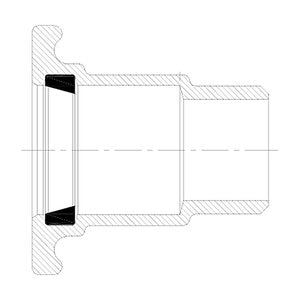 3 Bell X Male Thread Adapter Harco