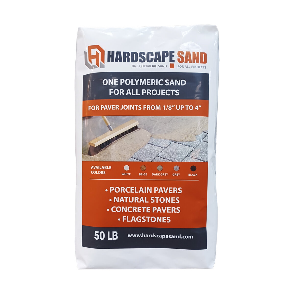 HardscapeSand Porcelain Polymeric Sand White 50 lb. Bag (63 bg./pallet ...