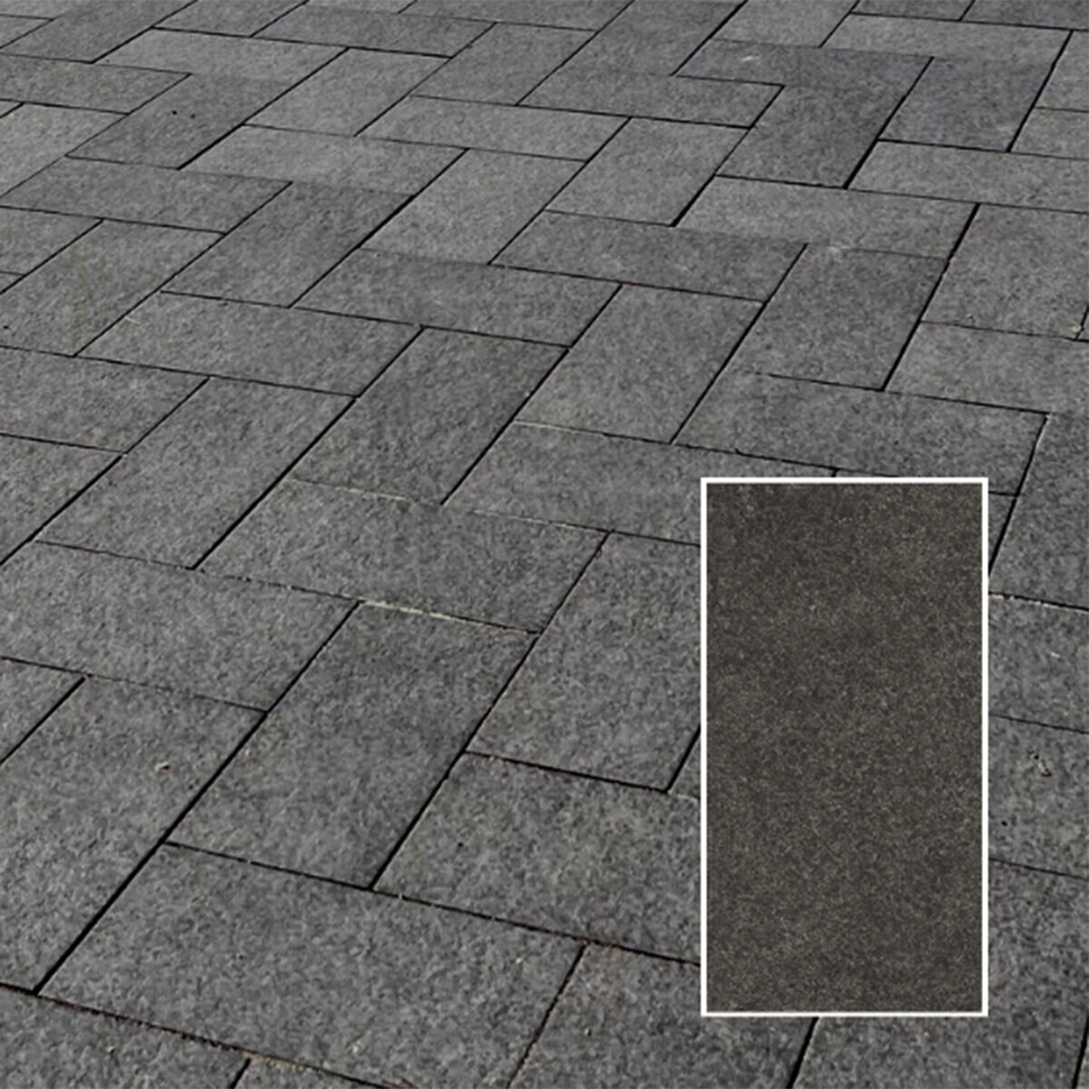 Hardscape.com Porcelain Paver Basalt Black 32 in. x 32 in. x 2 cm with ...