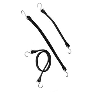 Rubber Strap Tie Down Black 41 in. w/ S-Hook