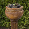 Henri Fountain Tall Maple Leaf Patio Bubbler 16-1/2 in. x 37 in.