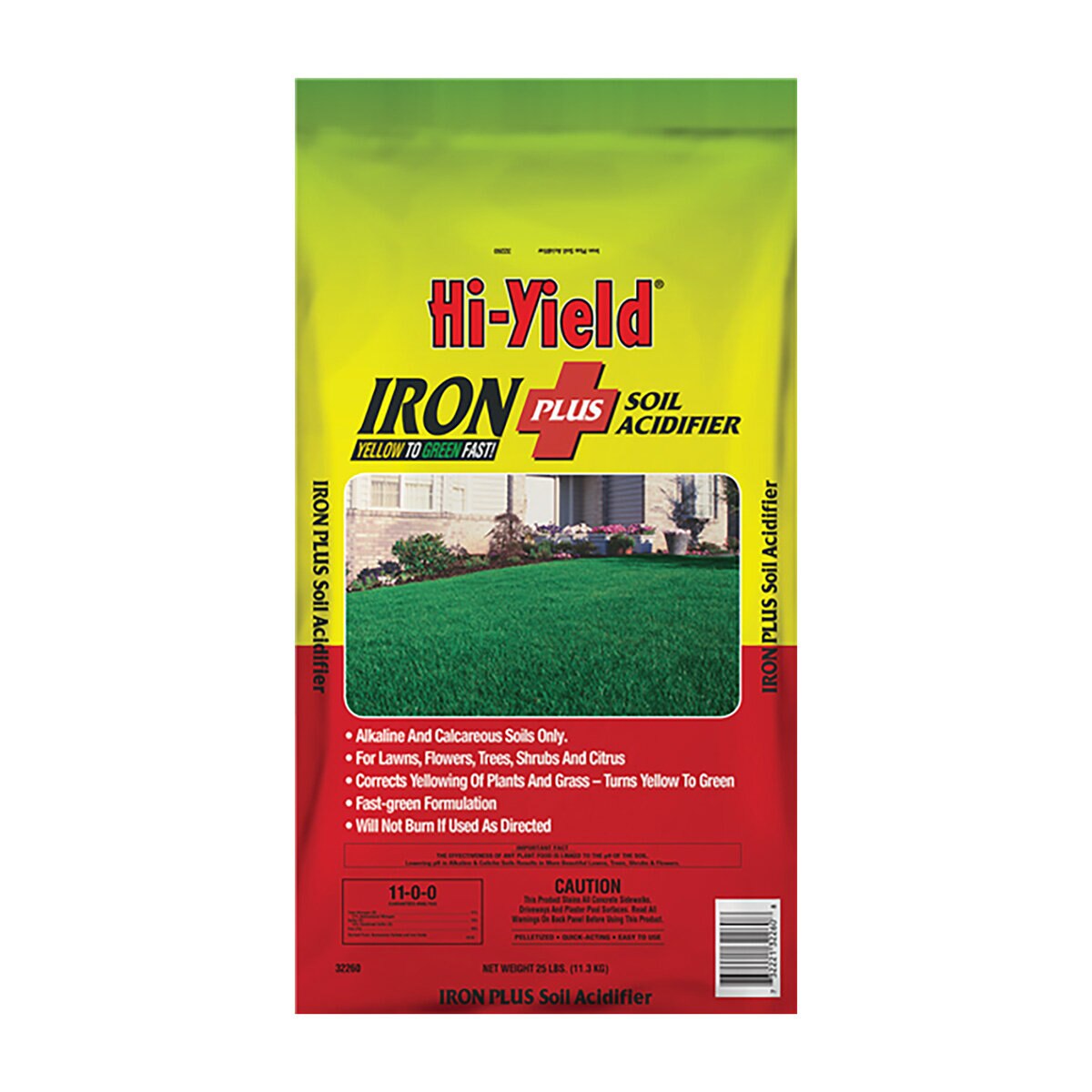Hi-Yield Iron Plus Soil Acidifier 11-0-0 13% S 16% Fe Turfgrass ...