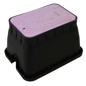 Highline Standard Valve Box Rectangle 11 in. x 16 in. x 12 in.H Black Box/Purple Lid Drop-in RW