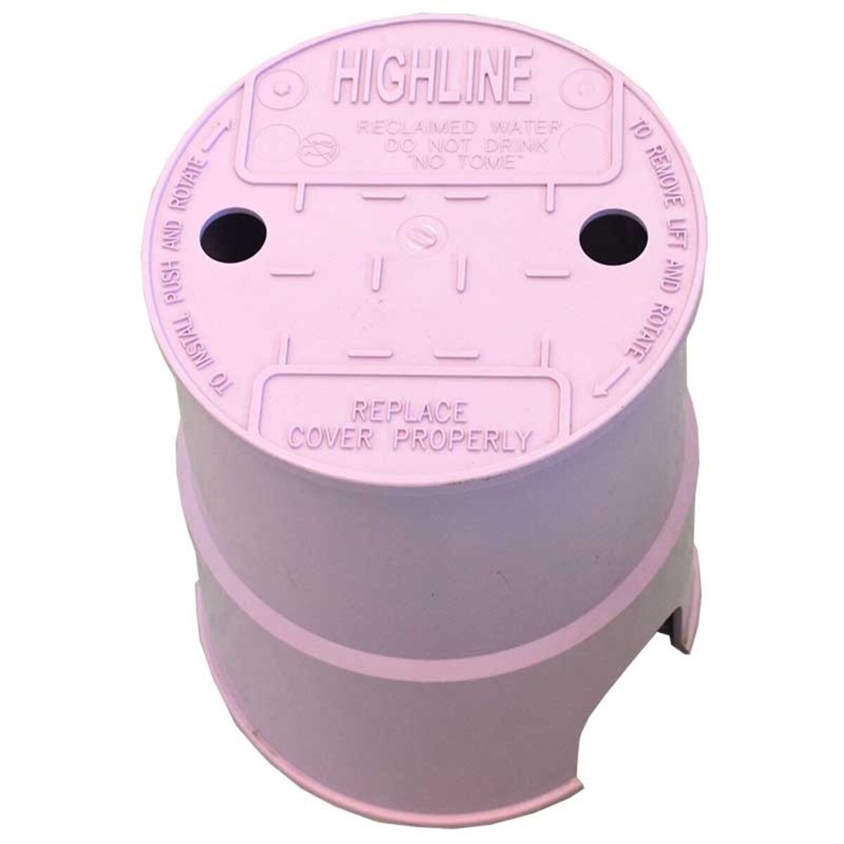 Highline Universal Econo Valve Box Round 6 in. Black Box/Green Lid VB ...