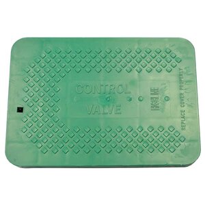 Highline Jumbo Valve Box Lid Rectangle 14 in. x 20 in. Green Drop-in CV Lid Only