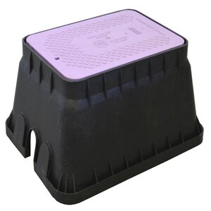 Highline Jumbo Valve Box Rectangle 14 in. x 20 in. x 12 in.H Black Box/Purple Lid Drop-in RW