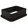 Highline Jumbo Valve Box Extension Rectangle 14 in. x 20 in. x 6 in.H Black Closed Mouse Holes