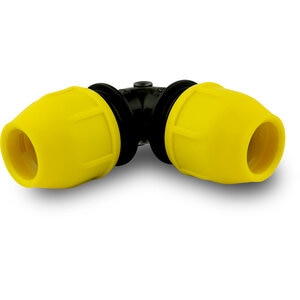 Home-Flex Yellow Poly Pipe 90 Elbow 1 in.