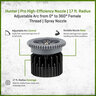 Hunter Pro High-Efficiency Nozzle 17 ft. Radius Adjustable Arc from 0 Degree to 360 Degree Female Thread
