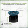 Hunter Pro High-Efficiency Nozzle 10 ft. Radius Adjustable Arc from 0 Degree to 360 Degree Female Thread
