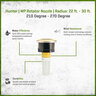 Hunter MP Rotator MP3000 Nozzle 22 ft. - 30 ft. 210 Degree - 270 Degree