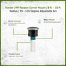 Hunter MP Rotator MP Corner Nozzle 8 ft. - 15 ft. Radius Corner 45 Degree - 105 Degree 8 ft. - 15 ft. 45 Degree - 105 Degree