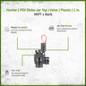 Hunter PGV Globe Jar Top Valve Plastic 1 in. MIPT x Barb