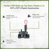 Hunter PGV Globe Jar Top Valve Plastic 1 in. FIPT x FIPT