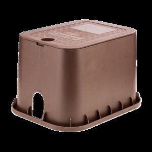 Hunter Valve Box Rectangular Brown Box & Lid Overlapping HDPE 8 in. x 11 in. x 8 in.