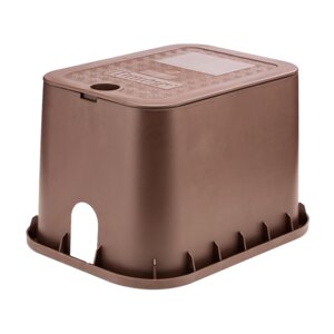 Hunter Valve Box Rectangular Brown Box & Lid Overlapping HDPE 8 in. x 11 in. x 8 in.